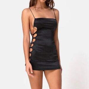 Motel Rocks Black Strappy Backless Dress